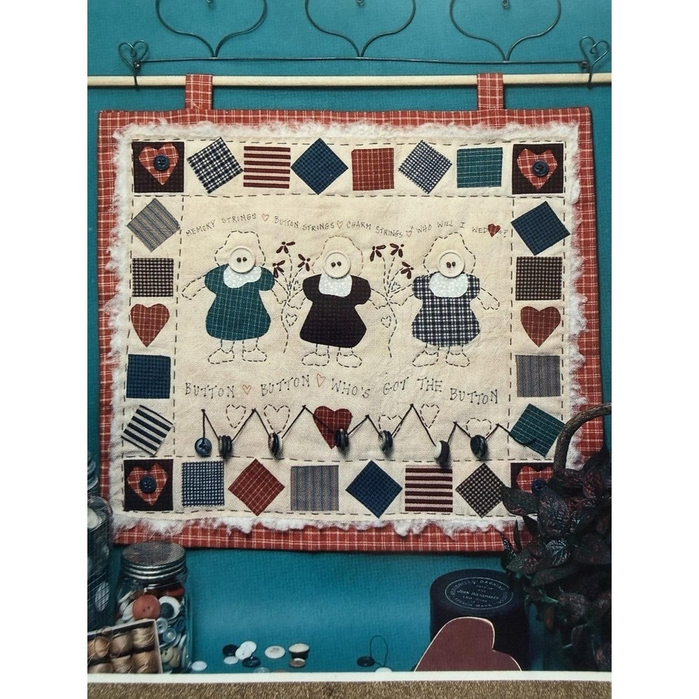 Button Button Embroidered Wall Hanging Quilt Pattern Powder Mill X Imaginating